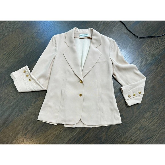 Sonia Rykiel Paris Vintage Lightweight Jacket Blazer in Blush Tan~ S - Picture 7 of 9